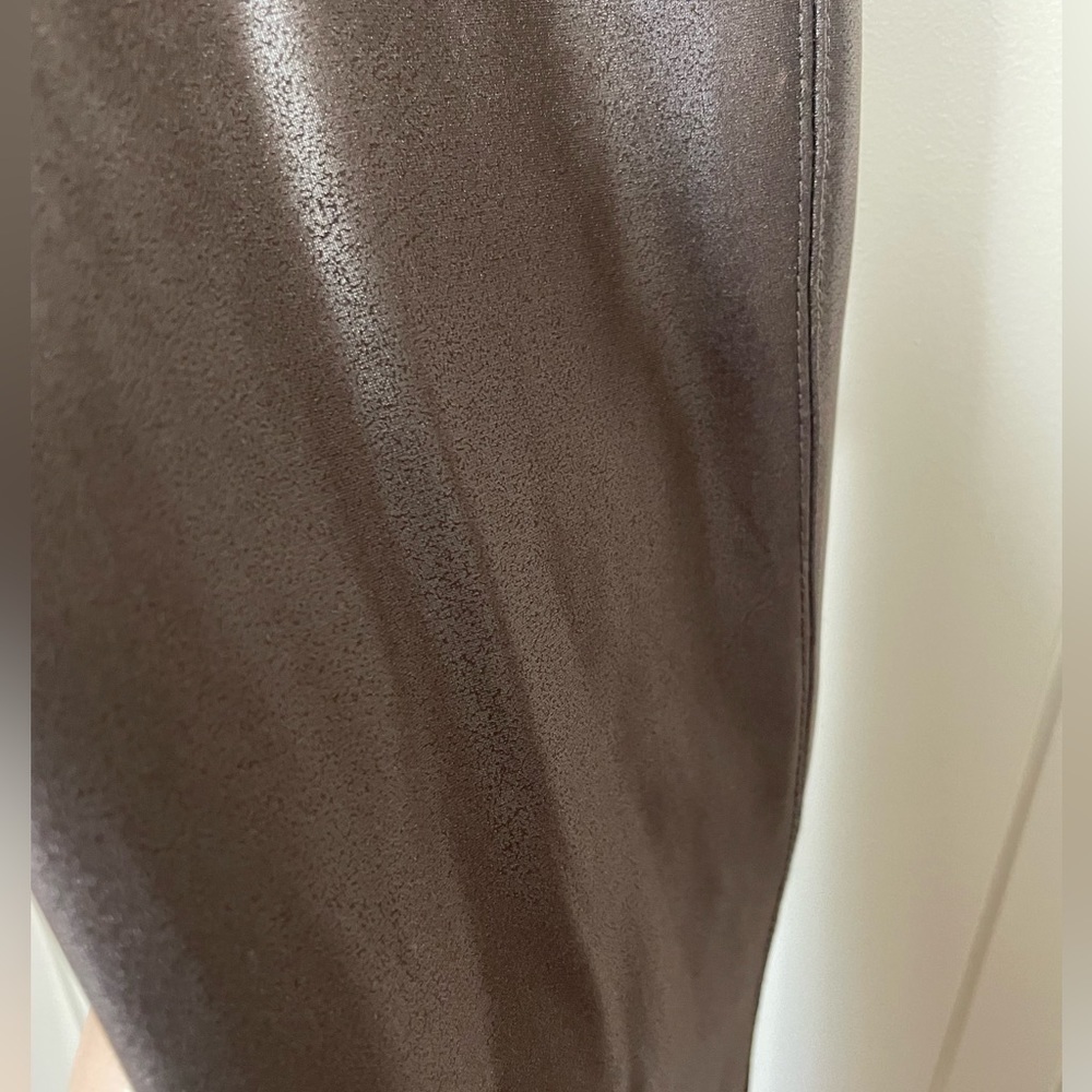 EUC: Time and tru, brown faux leather leggings - Picture 4 of 9